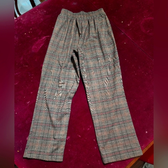 NWOT ... Bonworth Pull-On Trousers / pants in Brown Plaid - Picture 7 of 9